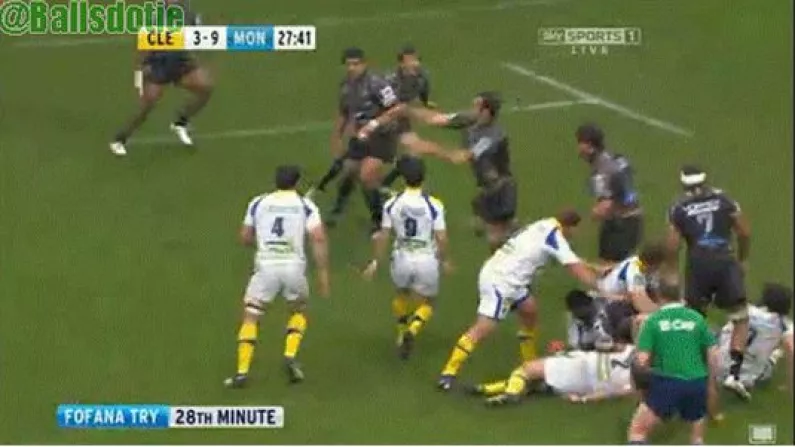 All 6 Tries From The Clermont And Montpellier Heineken Cup Quarter-Final (GIFs)