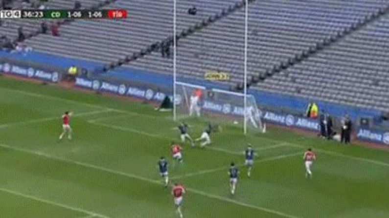 GIF: Tyrone Strike Early In The 2nd Half Through Mark Donnelly