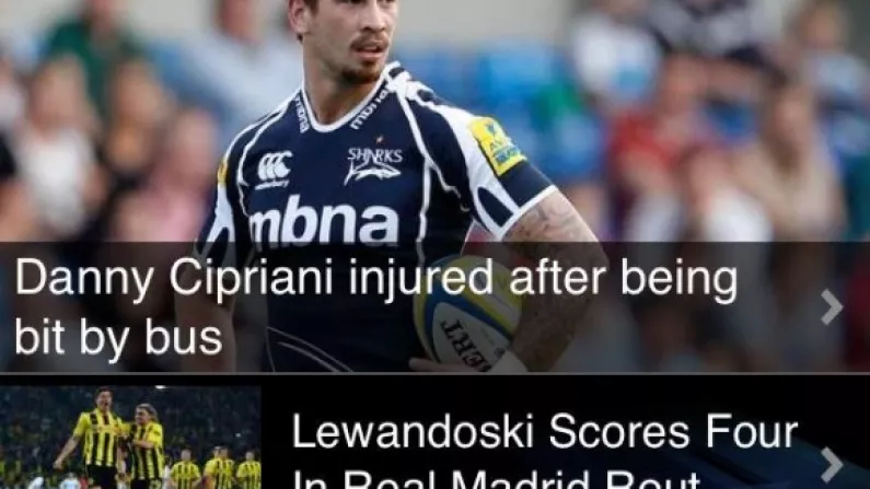 Sky Sports: Cipriani BIT By A Bus