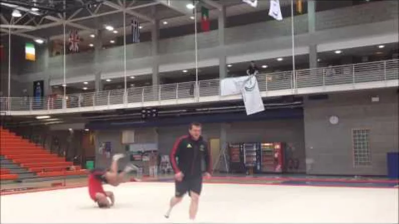 Video: Munster Players Try Gymnastics, Hilarity Ensues.