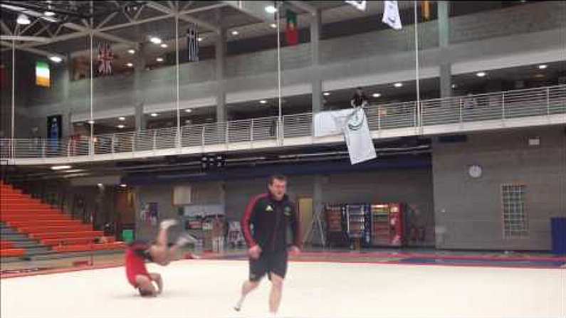 Video: Munster Players Try Gymnastics, Hilarity Ensues.