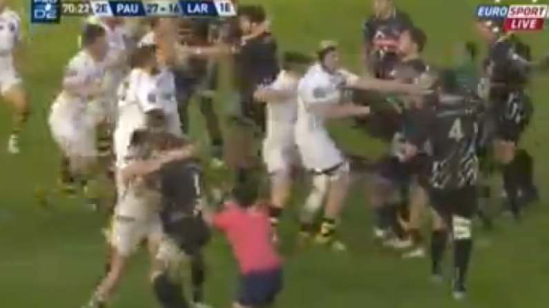 Mass Rugby Brawl in French D2 League