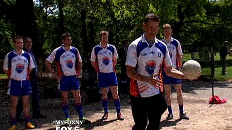 Everyone Wins When NYC News Anchor Attempts Gaelic Football