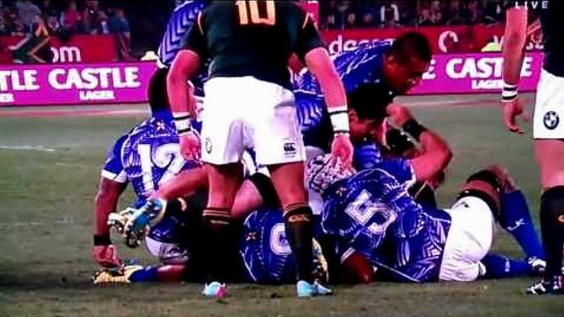 Video: James So'oialo of Samoa Grabs Adriaan Strauss Of South Africa By The Balls.ie