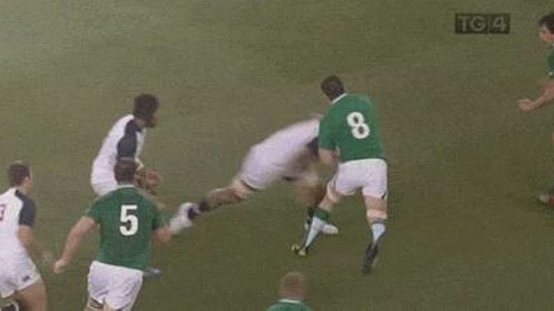 GIF: Massive Hit On Peter O'Mahony By US Flanker