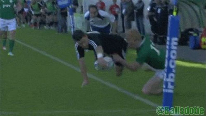 GIF: Brilliant Last Ditch Tackle Prevents Baby Blacks Try Vs Ireland