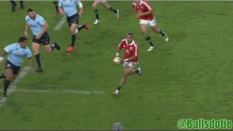 GIF: Jonny Sexton Touches Down In The Corner After Excellent Lions Move