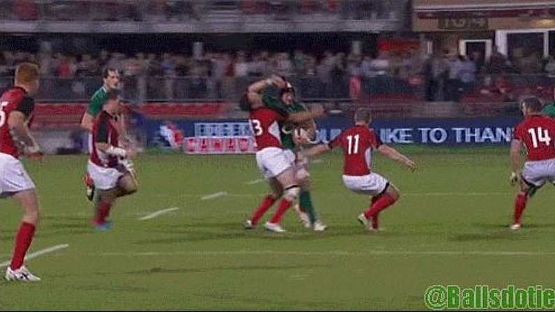 GIF: Dan Tuohy Smashes His Way Through Canadian Defence