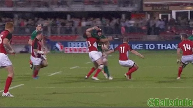 GIF: Dan Tuohy Smashes His Way Through Canadian Defence