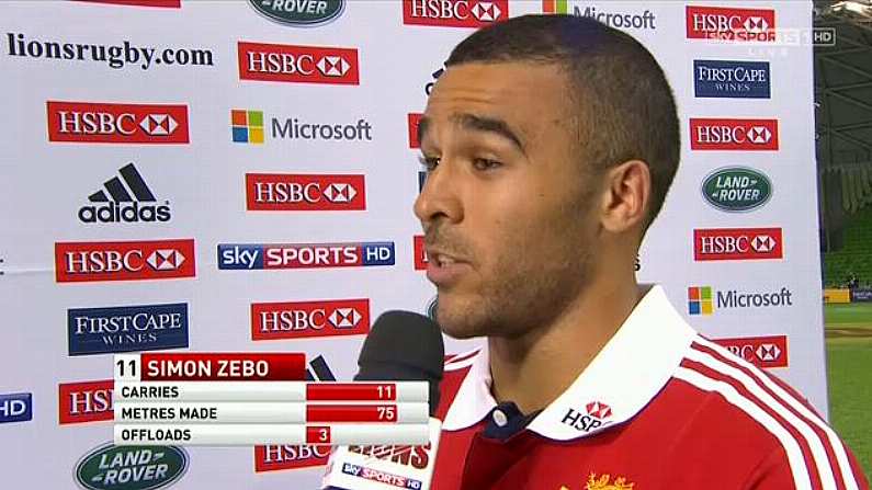 GIF: Lovely One-Handed Pass From Simon Zebo