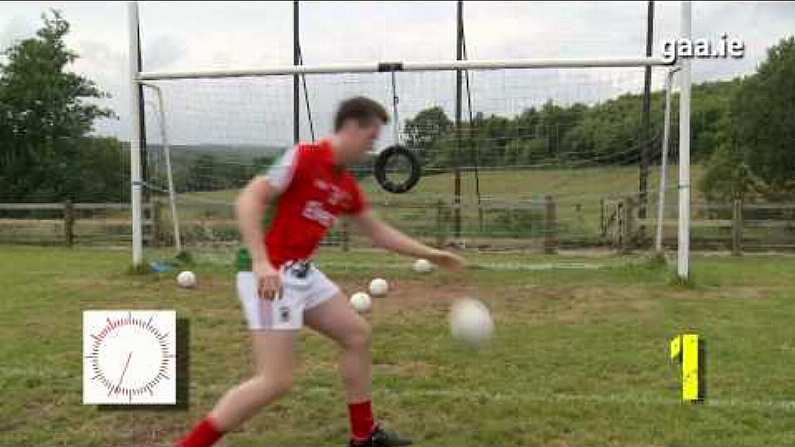 Cillian O'Connor Has A Lot Of Difficulty Kicking A Ball Through A Tyre.