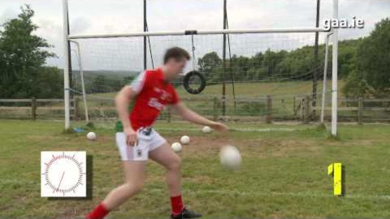 Cillian O'Connor Has A Lot Of Difficulty Kicking A Ball Through A Tyre.