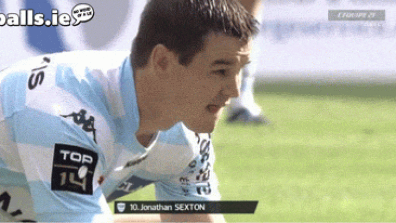 GIF: Jonny Sexton Cross Kick Leads To Racing Metro Try