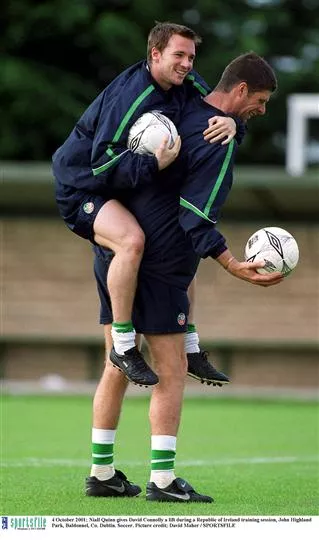 Niall Quinn David Connolly 4 Oct 2001