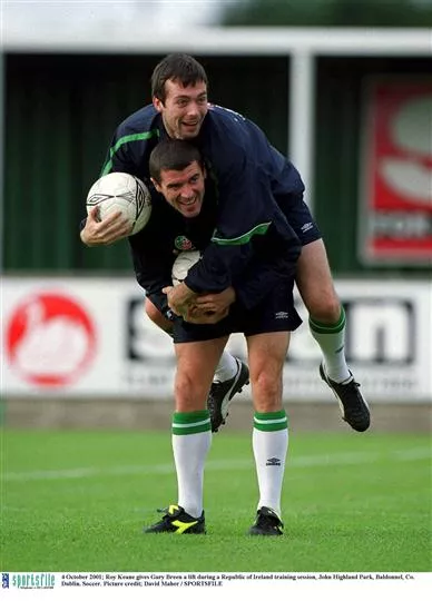 Roy Keane Gary Breen 4 Oct 2001