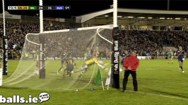 GIF: Comedy Miss From The International Rules Game