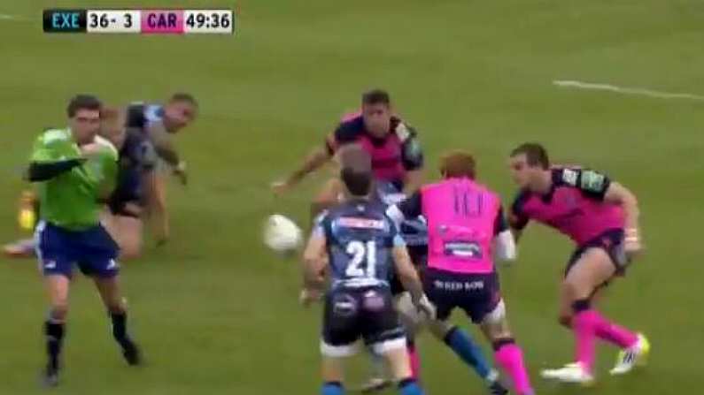 Video: Ref Can't Get Out Of 115KG Hooker's Way, Hits The Floor