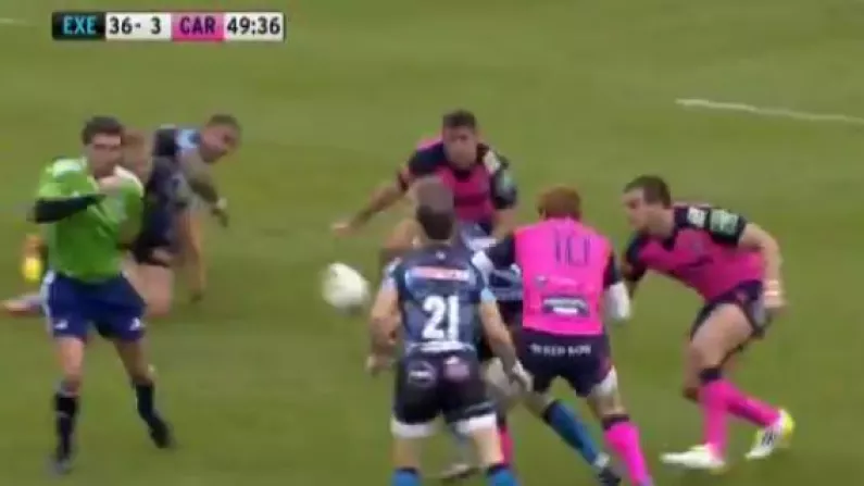 Video: Ref Can't Get Out Of 115KG Hooker's Way, Hits The Floor