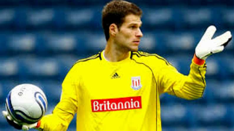 GIF: Asmir Begovic Scores For Stoke. Yes Asmir Begovic.