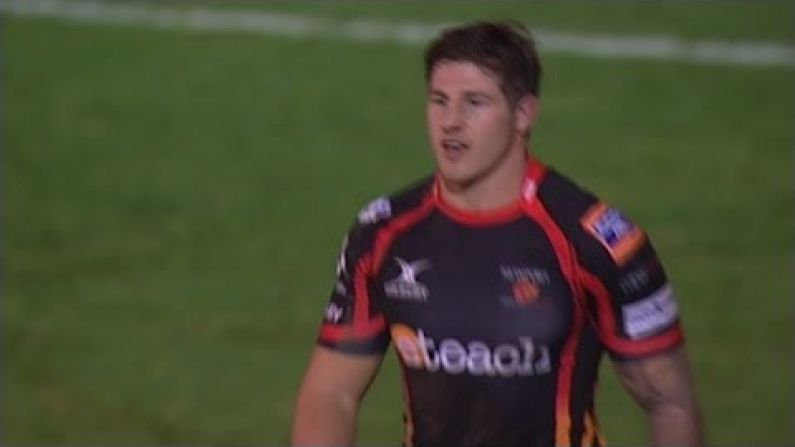 Ross Wardle's Fantastic Try For The Dragons Against Leinster