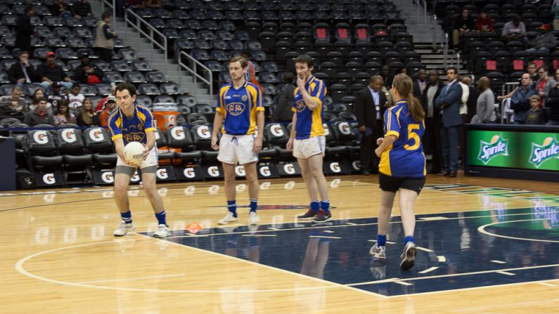 Video: Gaelic Football Training Breaks Out At NBA Game