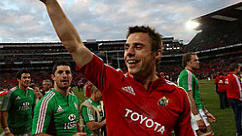 Tommy Bowe In A Munster Jersey