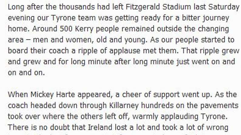 The Aftermath Of The Tyrone/Kerry Game