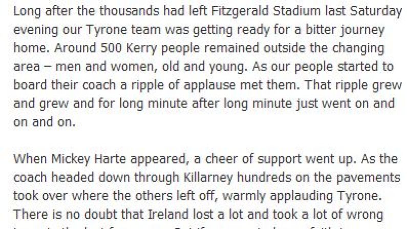 The Aftermath Of The Tyrone/Kerry Game