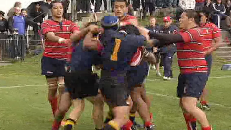 Your rugby brawl of the day.