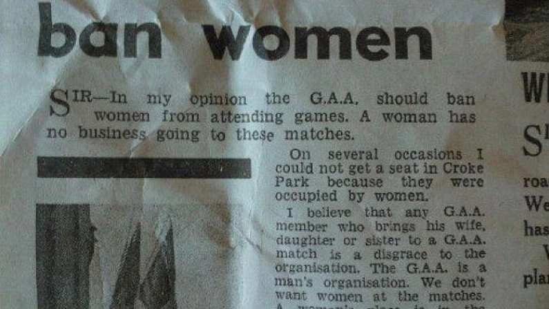 Letter to the Independent in 1965: I say the GAA should ban women.