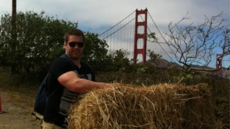 Your Sean O'Brien Stacking Bails Of Hay In San Francisco Picture Of The Day.