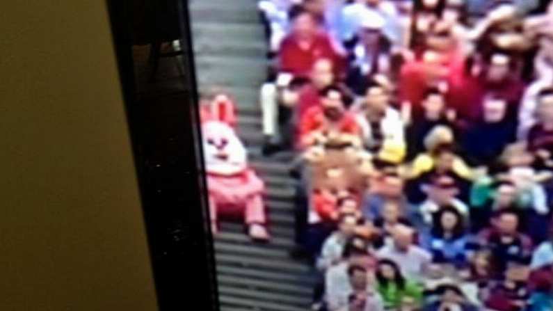 Creepy Mascot Roaming The Aisles At Croke Park.