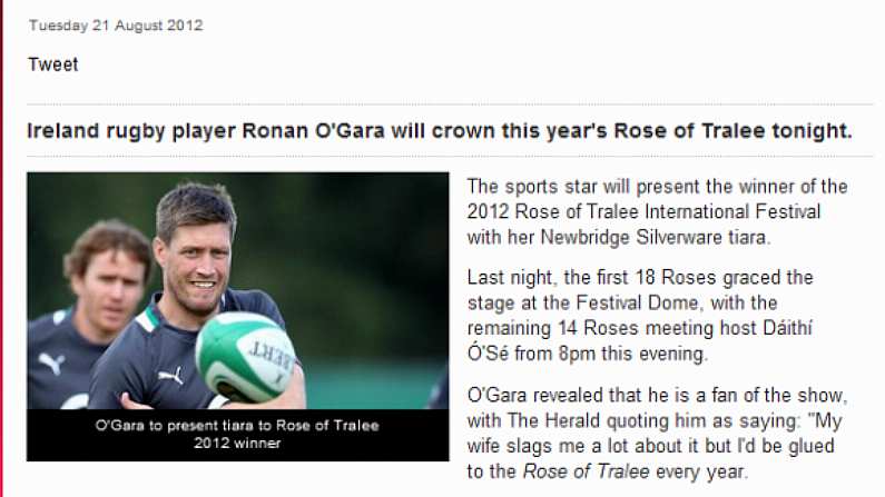 The Biggest Night In Ronan O'Gara's Career?