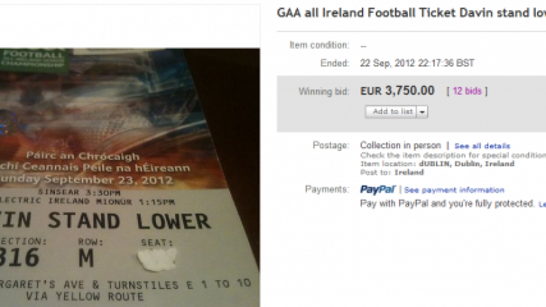 Is This The Most Expensive Ticket Sold In GAA History?