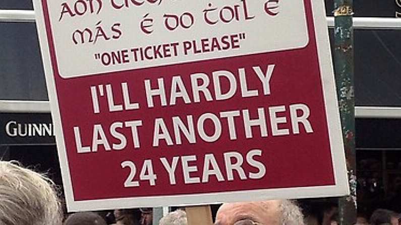 This Galway Fan Is Particularly Desperate For A Ticket.