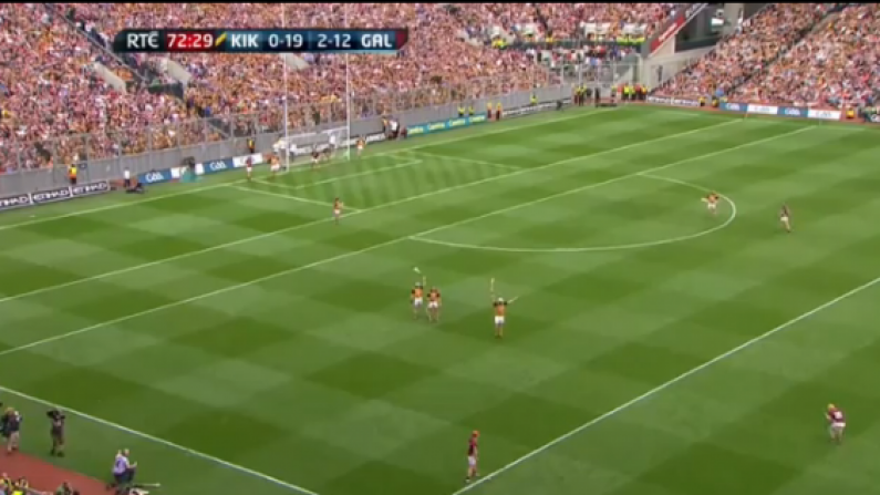 VIDEO: Joe Canning's point to send the game to a replay.