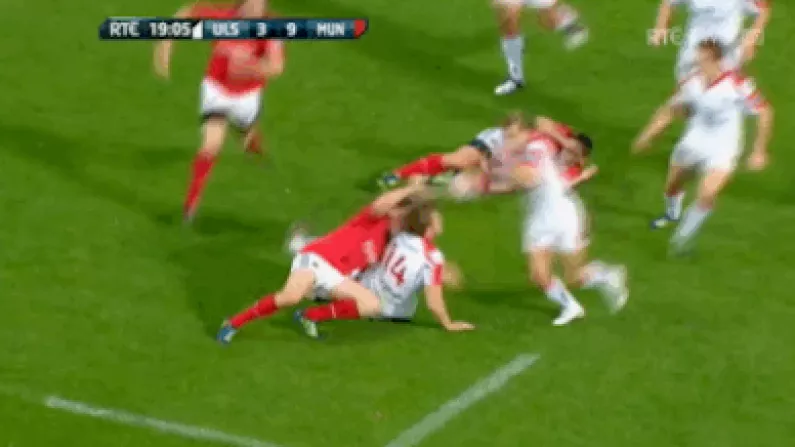 GIF: Ball hits Paul Marshall in the head with the line a-begging.