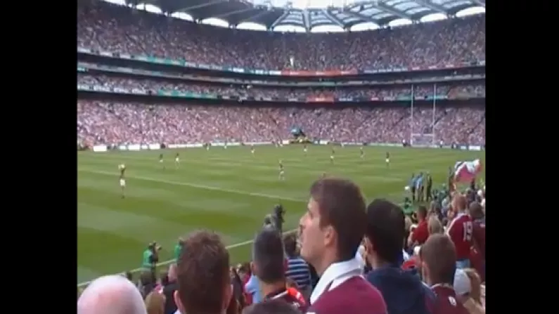 Joe Canning's equalising point as seen by Galway supporters.
