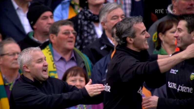 GIF: The moment of victory for Jim McGuinness and Rory Gallagher.