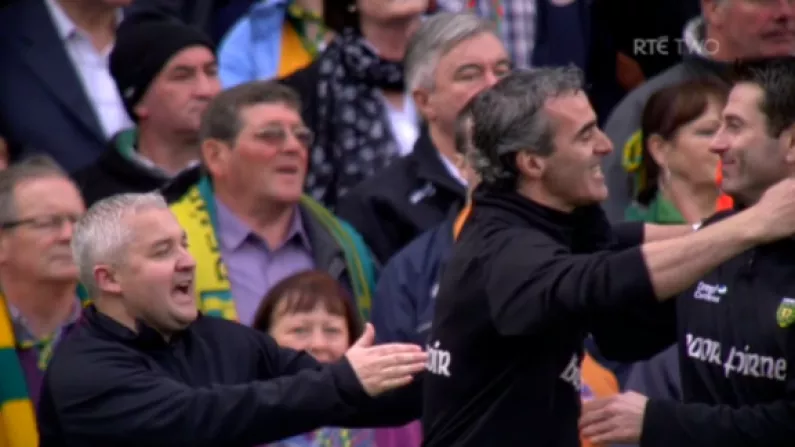GIF: The moment of victory for Jim McGuinness and Rory Gallagher.