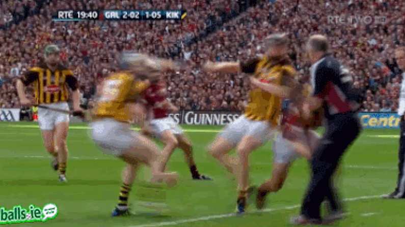 GIF: Walter Walsh not holding back on his championship debut.