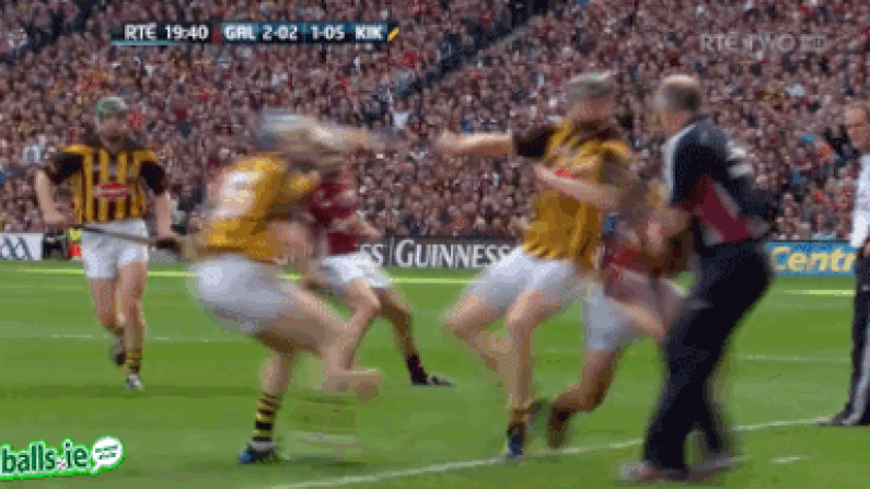 GIF: Walter Walsh not holding back on his championship debut.