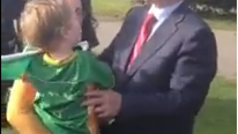 Enda Kenny Makes Young Donegal Fan Cry.