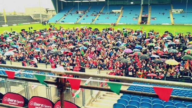 Mayo People Turn Out In The Rain To Welcome Their Team Home To McHale Park