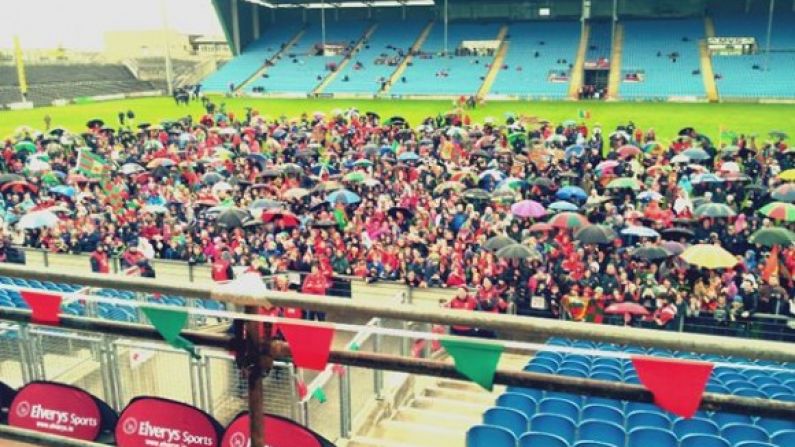 Mayo People Turn Out In The Rain To Welcome Their Team Home To McHale Park