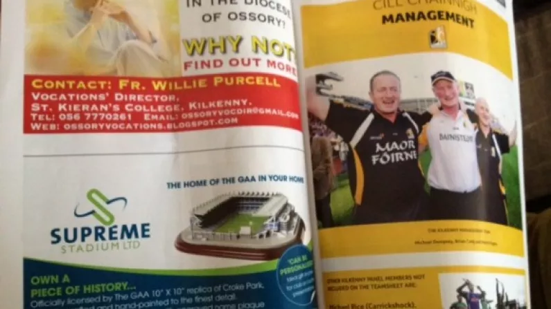 The Most Random Ad From The All-Ireland Final Programme