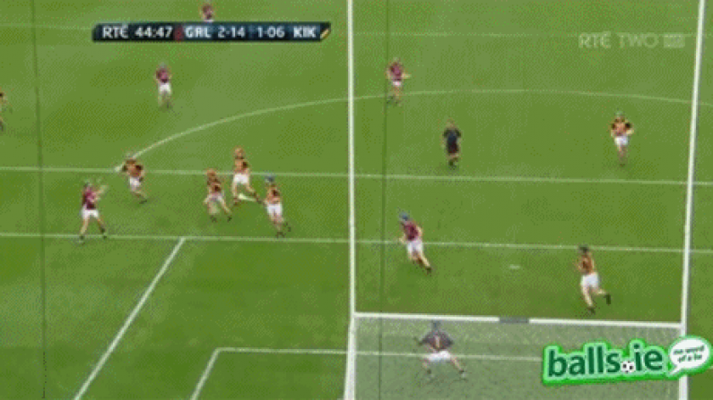 Top 10 GAA GIFs of the summer: No.5 - David Burke's fall away point in the Leinster Hurling Final.