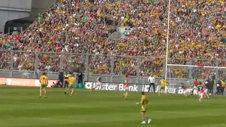 Donegal supporter's view of Colm McFadden's All-Ireland Final goal.