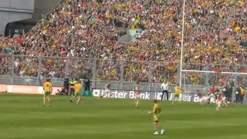 Donegal supporter's view of Colm McFadden's All-Ireland Final goal.