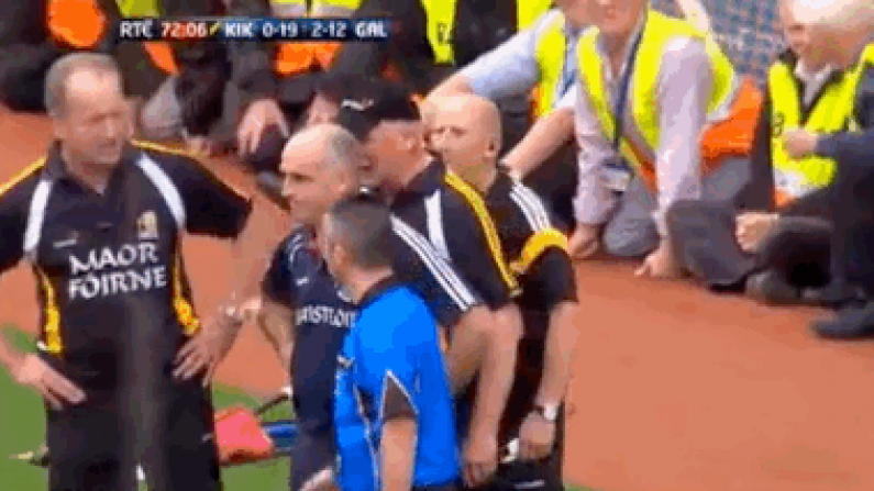 Top 10 GAA GIFs of the summer: No.3 Brian Cody stalks Anthony Cunningham.